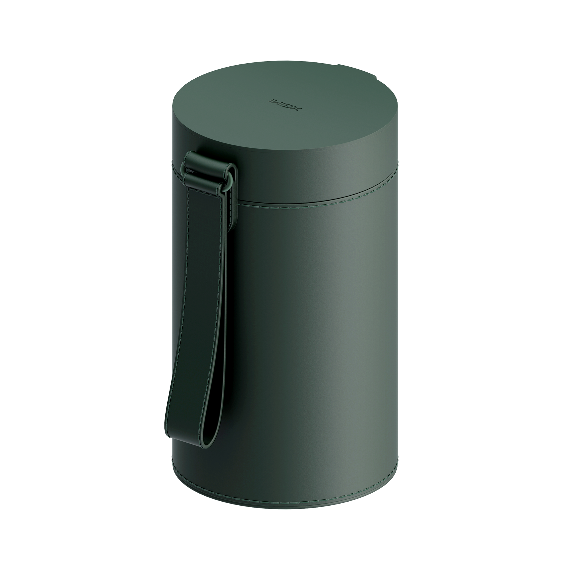 Estuche de transporte XGIMI tiene el color verde bosque. Puede almacenar y proteger el proyector MoGo 3 Pro para exteriores y su control remoto.