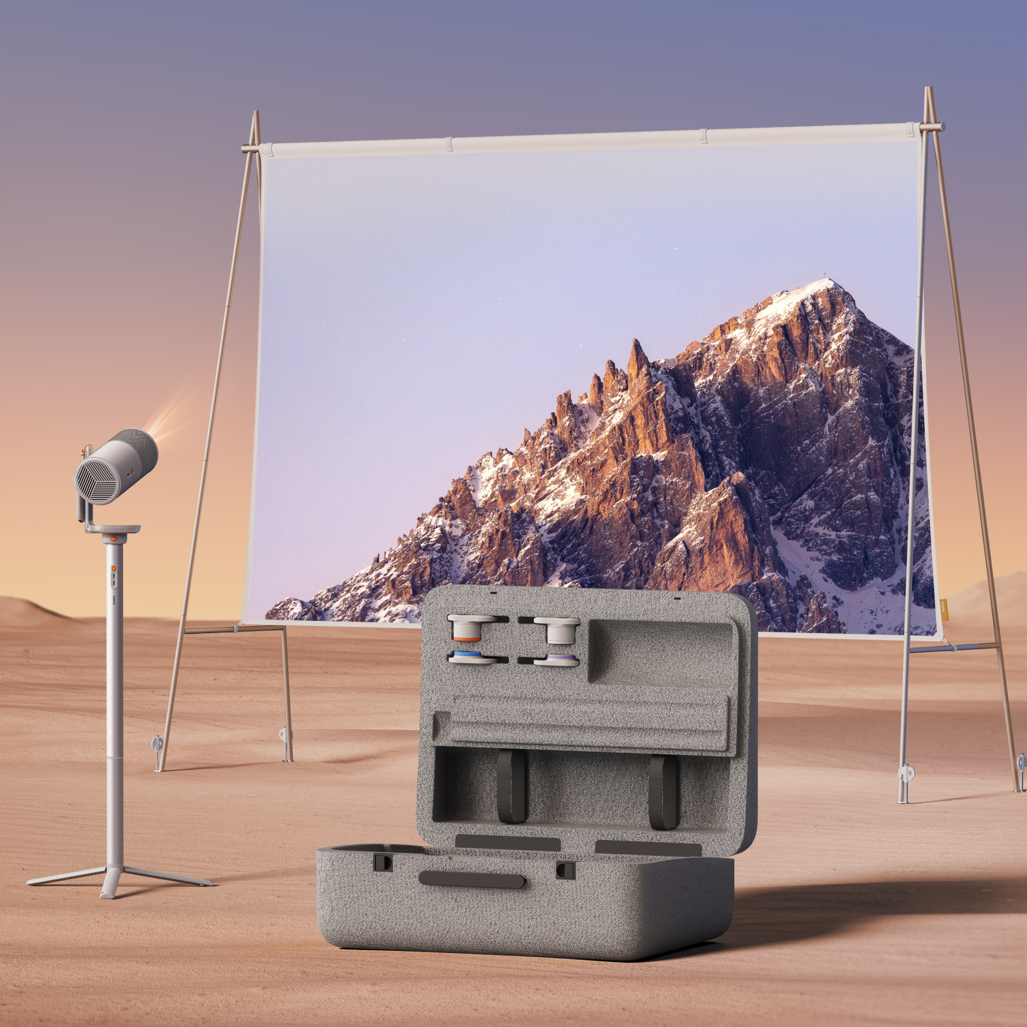 XGIMI MoGo 4 proyector láser al aire libre Kit para acampar pesa sólo 4,9 kg