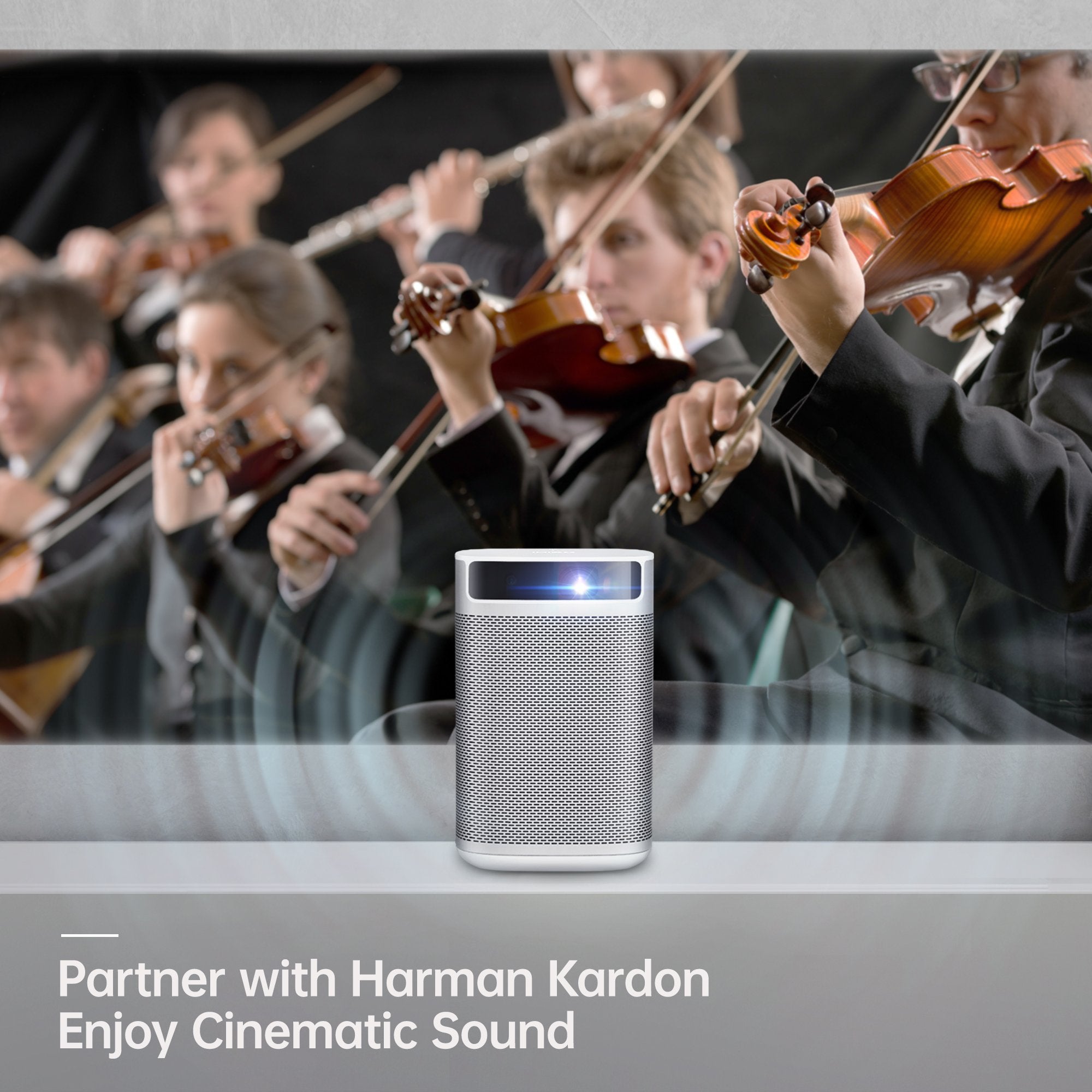 MoGo Pro - pico proyector 1080p - altavoces Harman Kardon integrados
